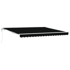 Retractable Awning Black 400 × 300 cm Fabric