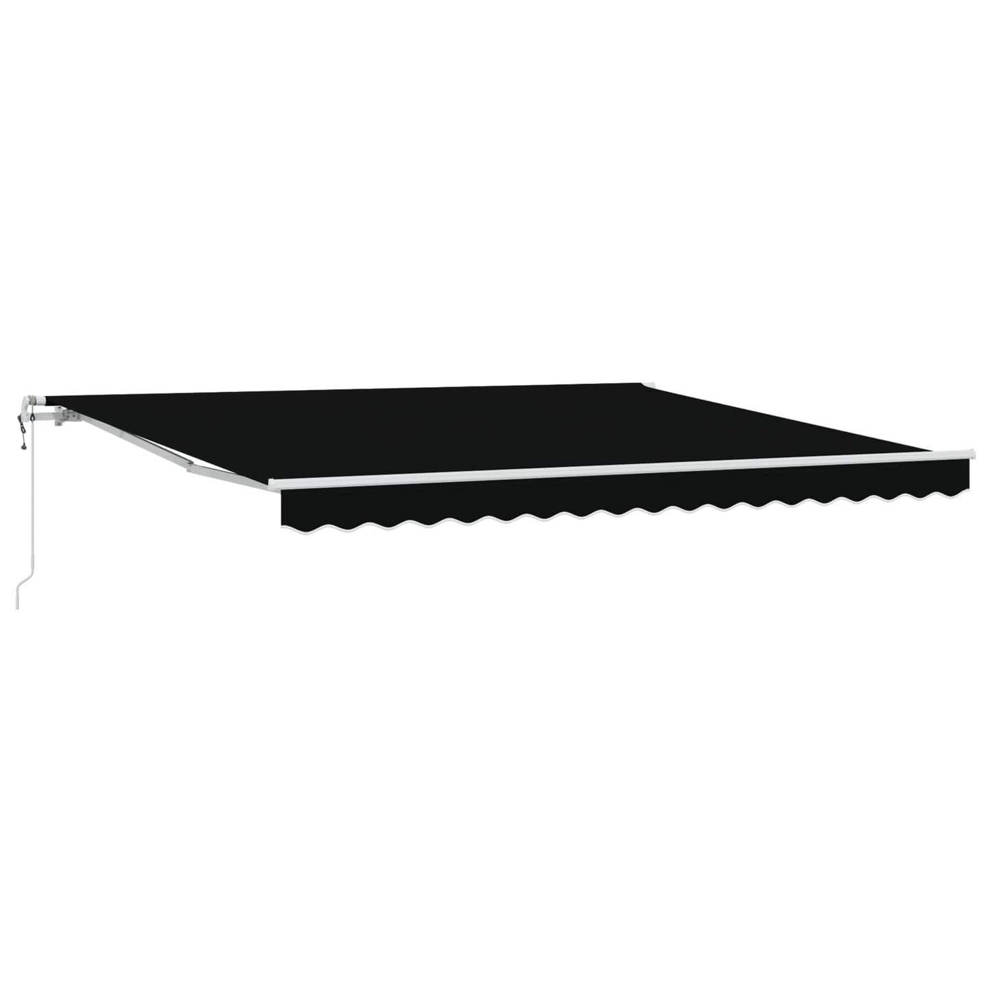 Inklapbaar Zonnescherm Zwart 400 × 300 cm Stof