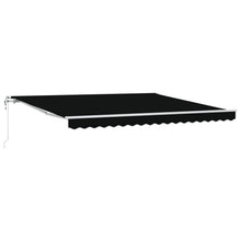 Inklapbaar Zonnescherm Zwart 400 × 300 cm Stof