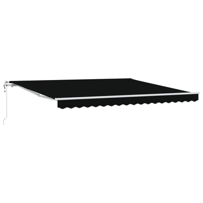 Inklapbaar Zonnescherm Zwart 400 × 300 cm Stof