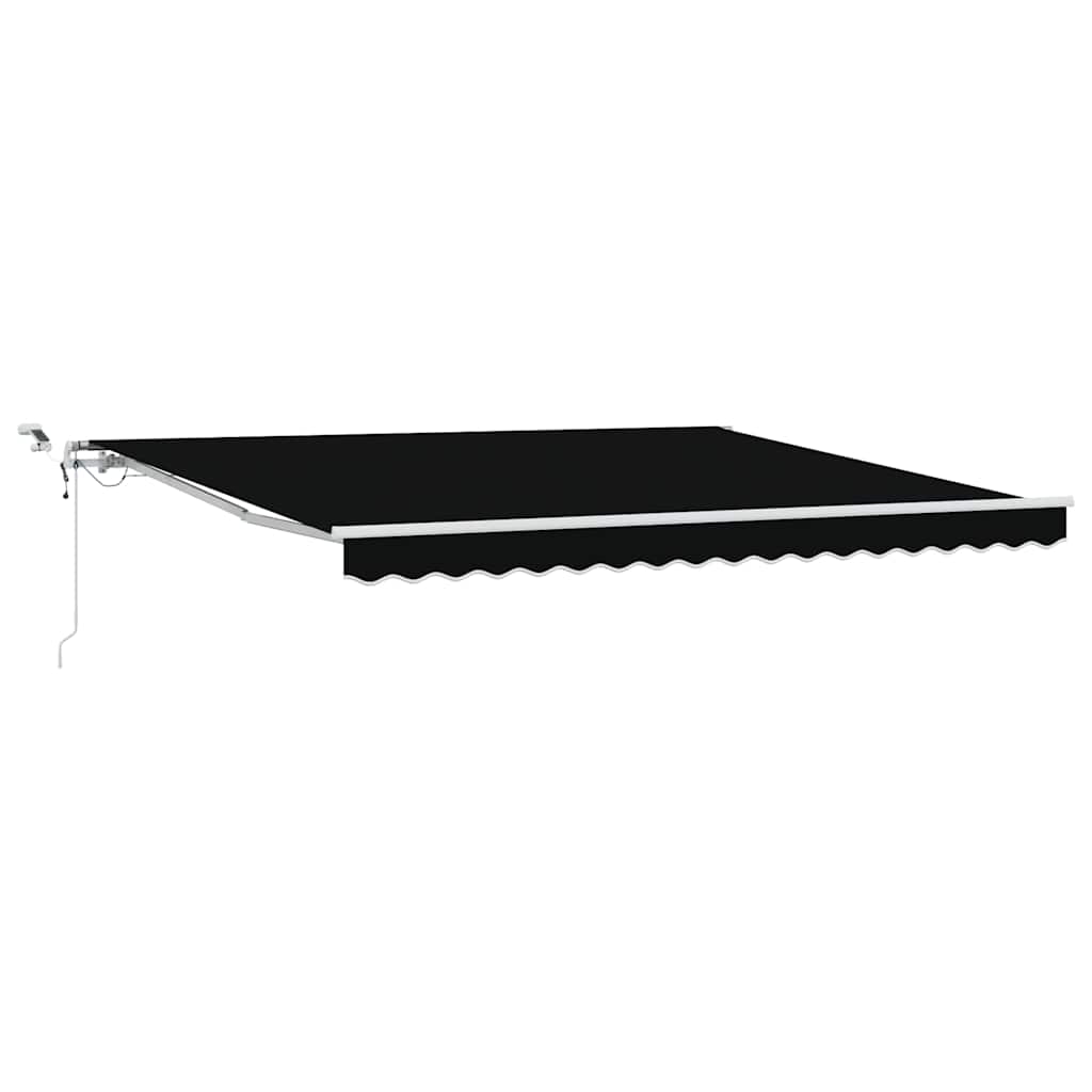 Inklapbaar Zonnescherm Zwart 400 × 300 cm Stof en Metaal