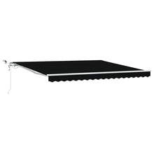 Inklapbaar Zonnescherm Zwart 400 × 300 cm Stof en Metaal