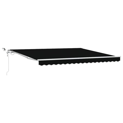 Inklapbaar Zonnescherm Zwart 400 × 300 cm Stof en Metaal
