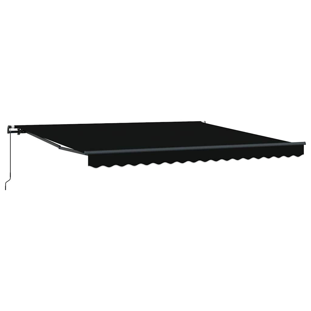 Inklapbaar Zonnescherm Zwart 400 × 300 cm Polyester en staal