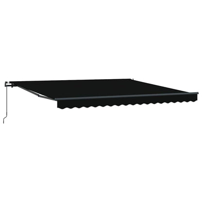 Inklapbaar Zonnescherm Zwart 400 × 300 cm Polyester en staal