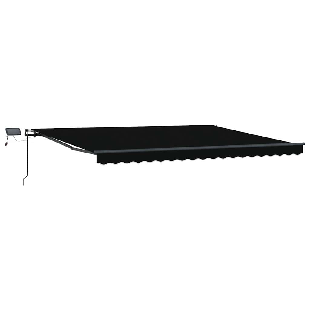 Inklapbaar Zonnescherm Zwart 400 ×300 cm Stof