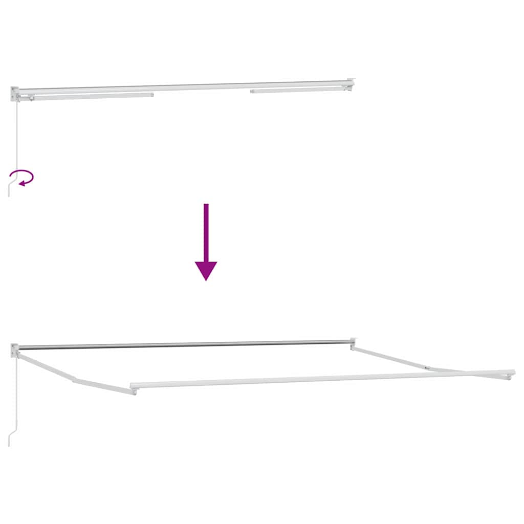 Inklapbaar Zonnescherm Zwart 400 × 300 cm Polyester