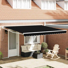 Retractable Awning Black 400 × 300 cm