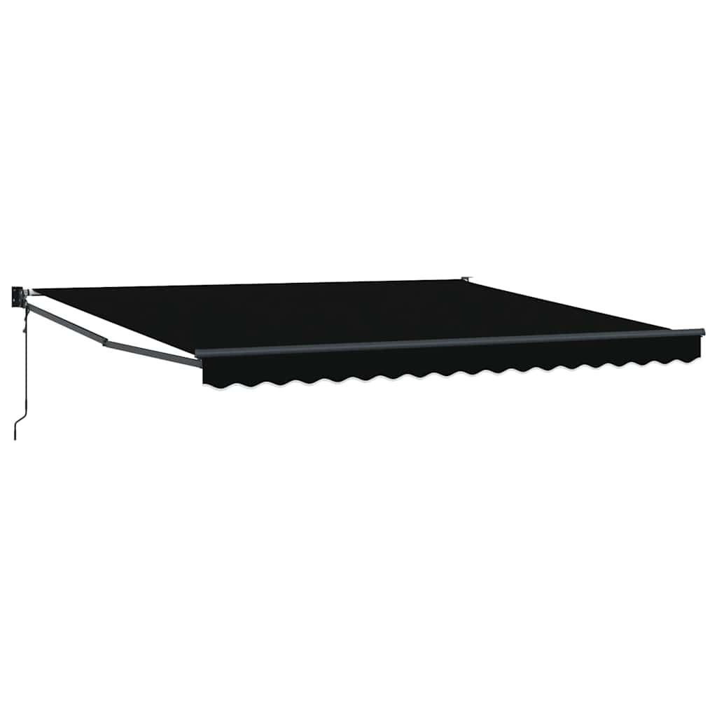 Inklapbaar Zonnescherm Zwart 400 × 300 cm Polyester