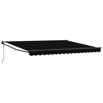Inklapbaar Zonnescherm Zwart 400 × 300 cm Polyester
