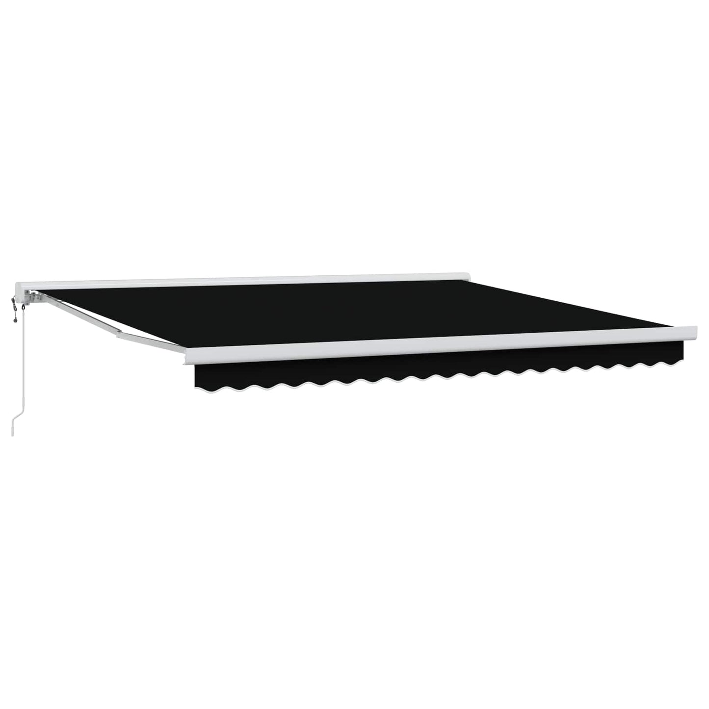 Inklapbaar Zonnescherm Zwart 400 × 300 cm Stof en Metaal