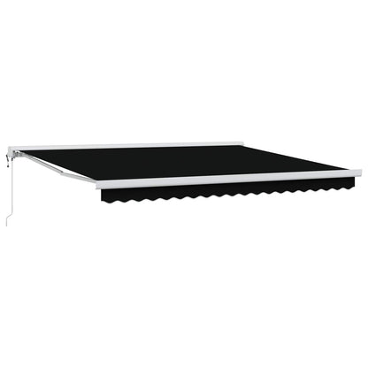 Inklapbaar Zonnescherm Zwart 400 × 300 cm Stof en Metaal