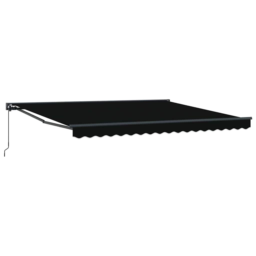 Inklapbaar Zonnescherm Zwart 400x300 cm Aluminium en Polyester