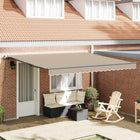 Retractable Awning Beige 400 x 300 cm Polyester and Steel