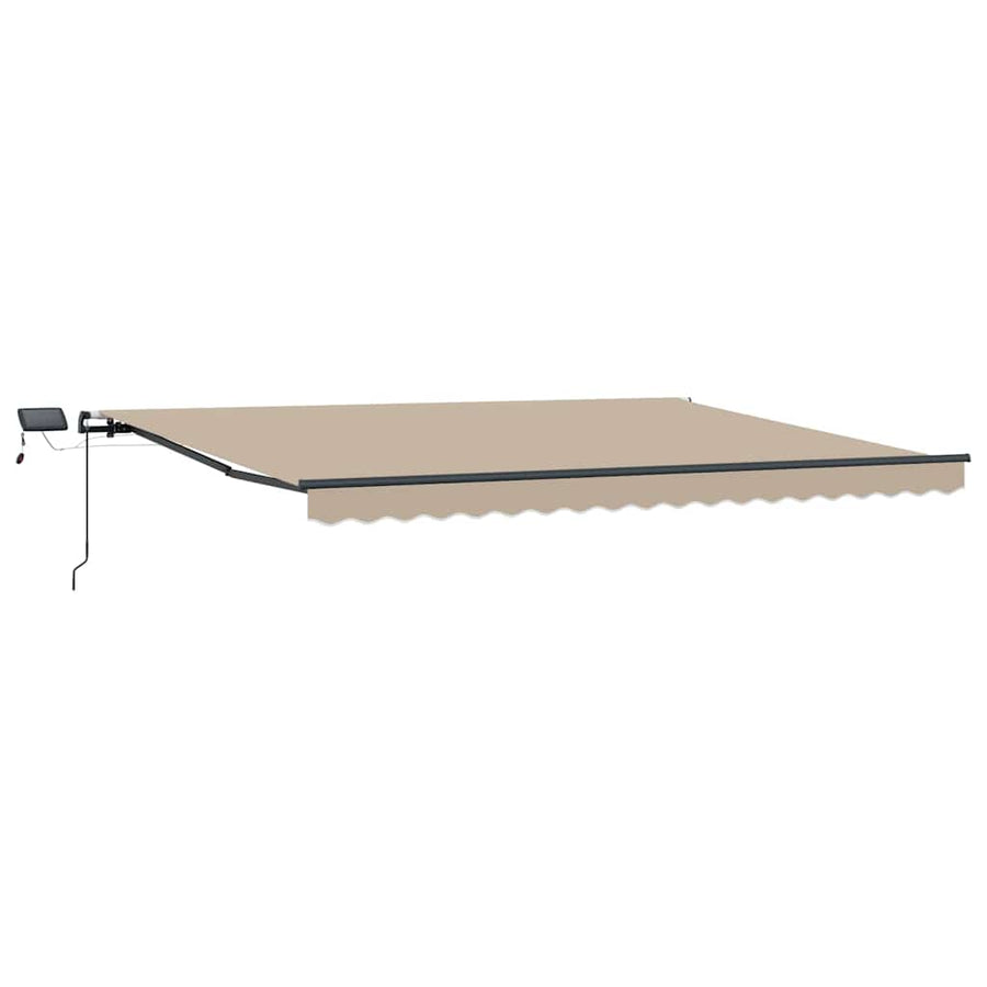 Inklapbaar Zonnescherm Beige 400 ×300 cm Stof
