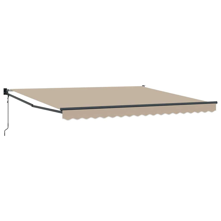 Inklapbaar Zonnescherm Beige 400 × 300 cm Polyester