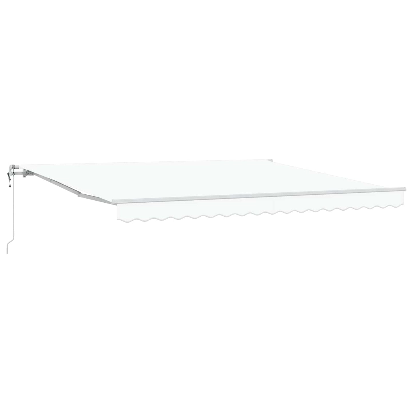 Inklapbaar Zonnescherm Wit 400 × 300 cm Stof