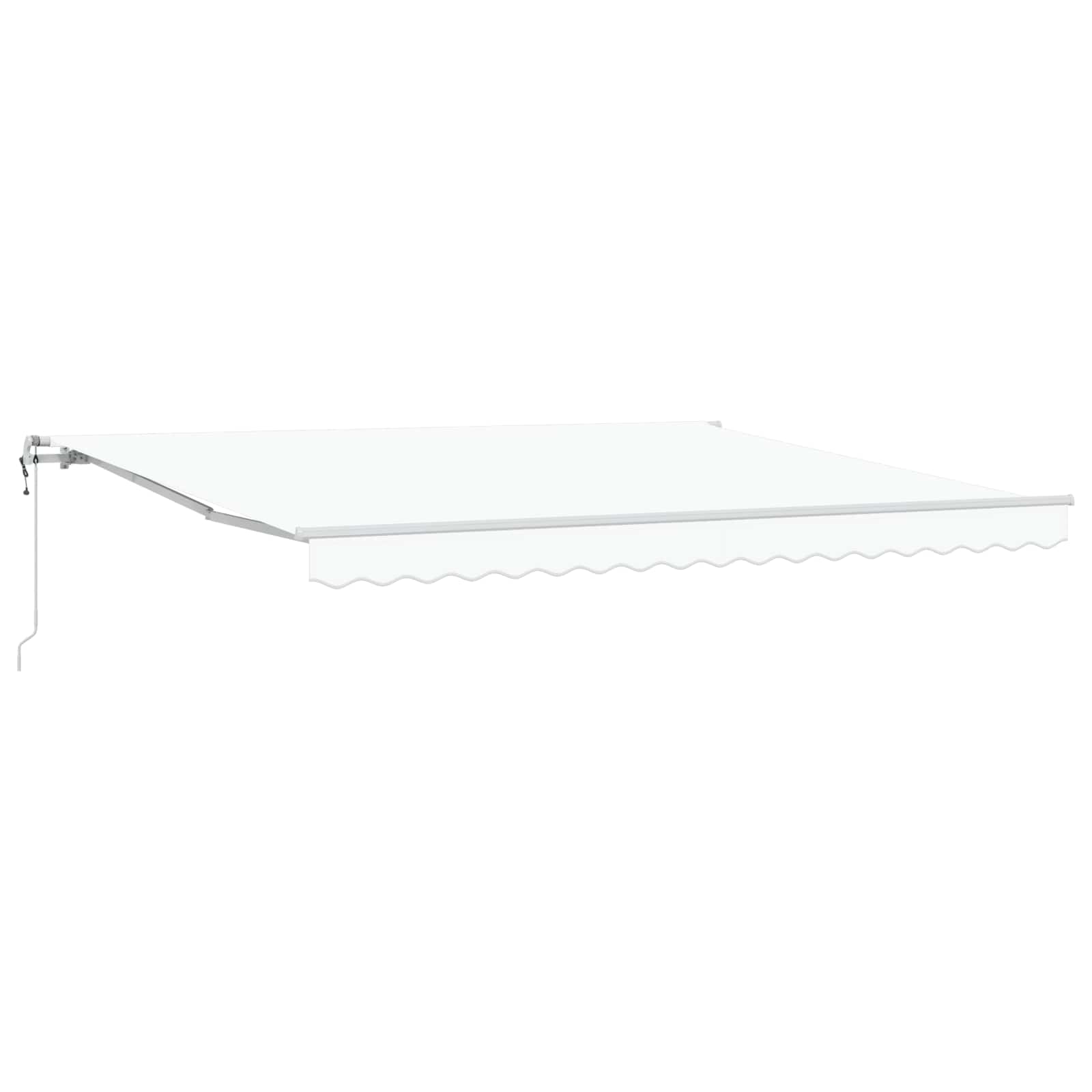 Inklapbaar Zonnescherm Wit 400 × 300 cm Stof