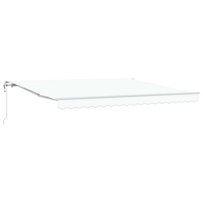 Inklapbaar Zonnescherm Wit 400 × 300 cm Stof