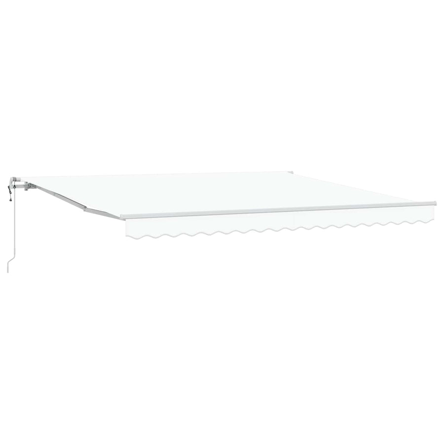 Inklapbaar Zonnescherm Wit 400 × 300 cm Stof