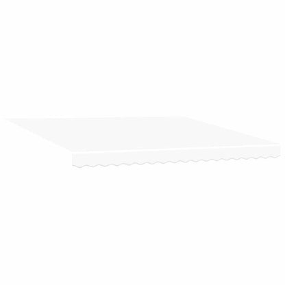 Inklapbaar Zonnescherm Wit 400 × 300 cm Stof en Metaal