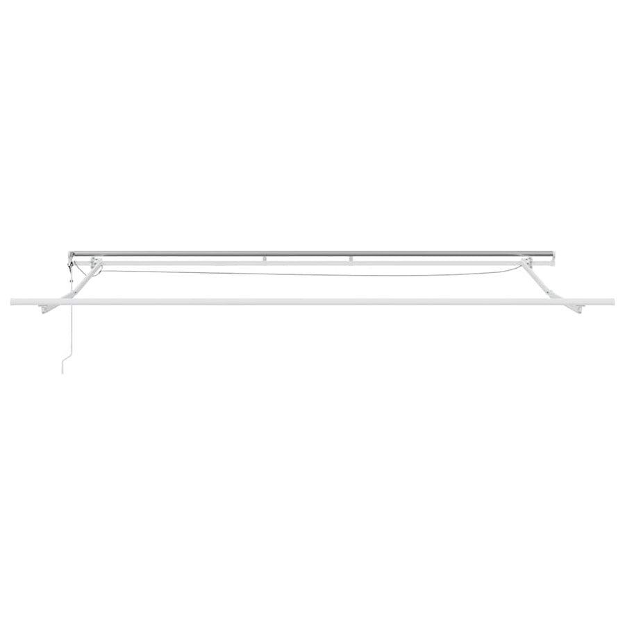 Inklapbaar Zonnescherm Wit 400 × 300 cm Stof en Metaal
