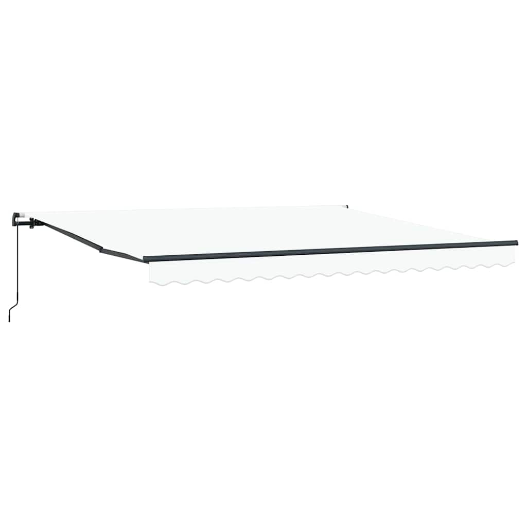 Inklapbaar Zonnescherm Wit 400 × 300 cm Polyester en staal