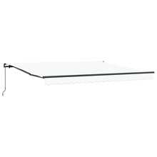 Inklapbaar Zonnescherm Wit 400 × 300 cm Polyester en staal