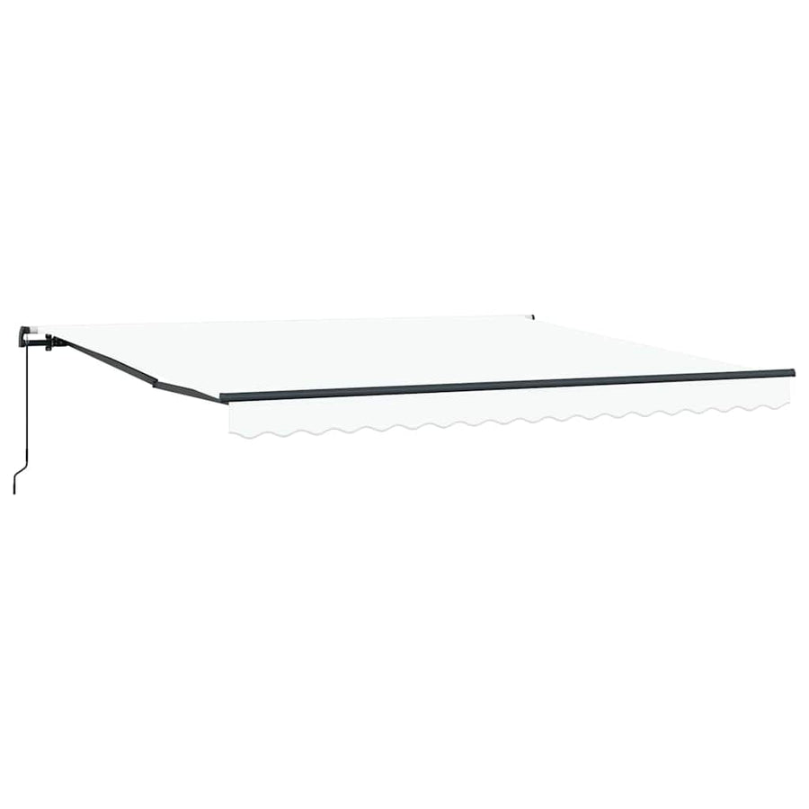 Inklapbaar Zonnescherm Wit 400 × 300 cm Polyester en staal