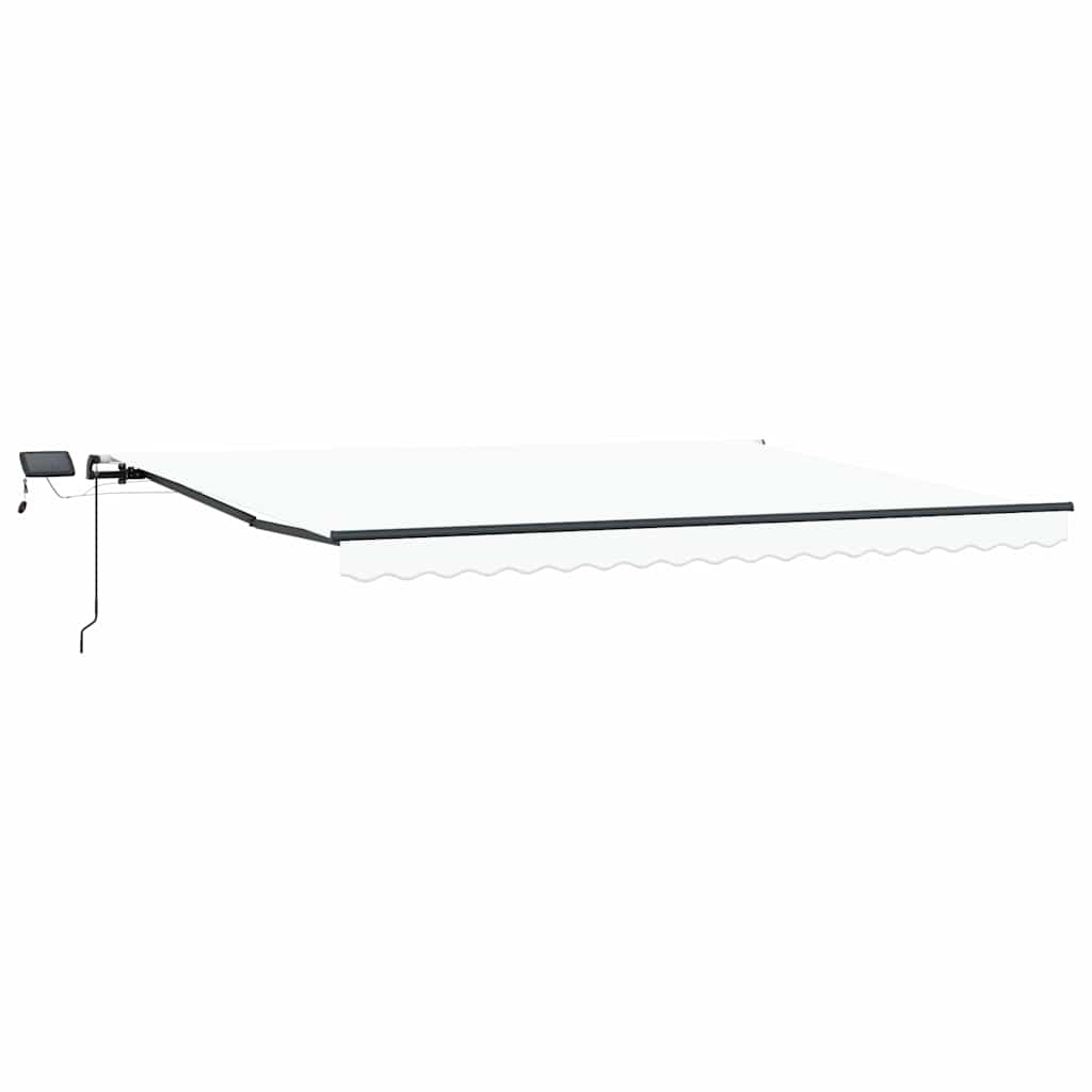 Inklapbaar Zonnescherm Wit 400 ×300 cm Stof