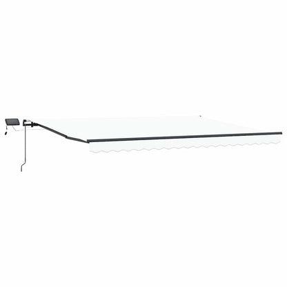 Inklapbaar Zonnescherm Wit 400 ×300 cm Stof