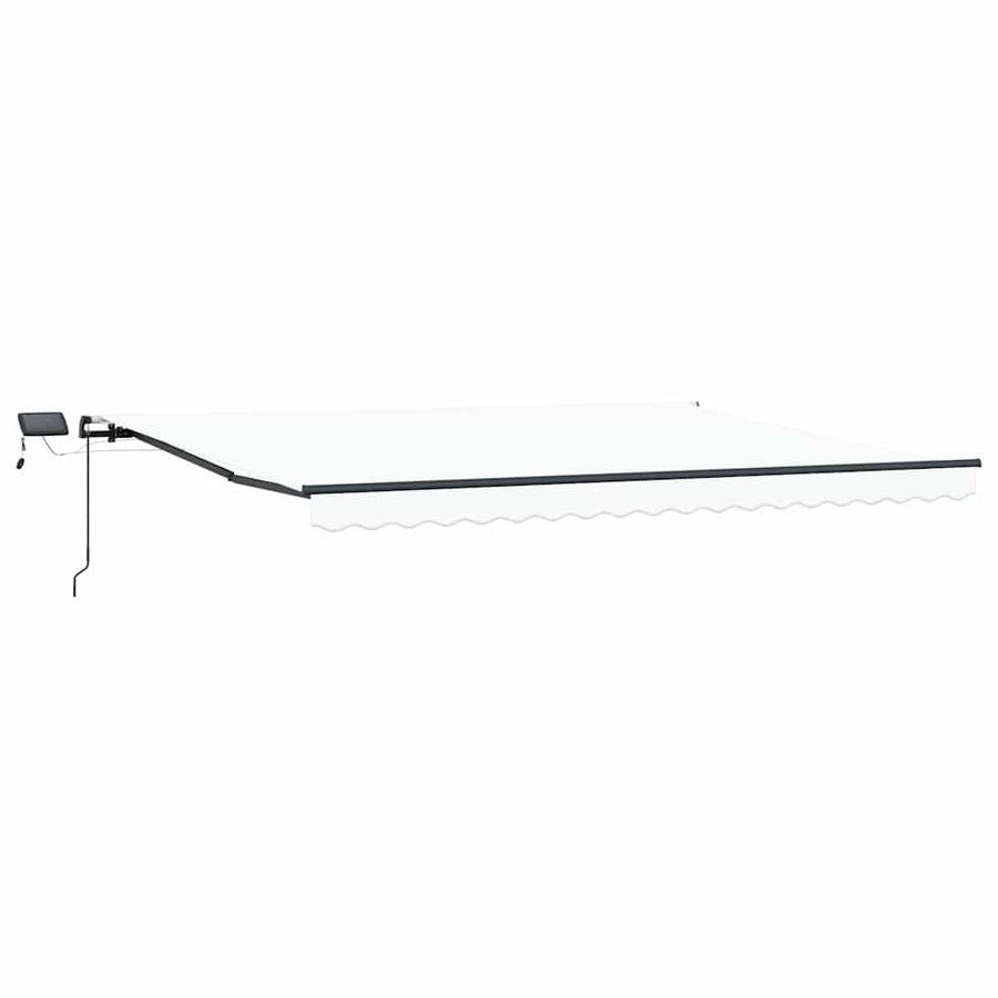 Inklapbaar Zonnescherm Wit 400 ×300 cm Stof