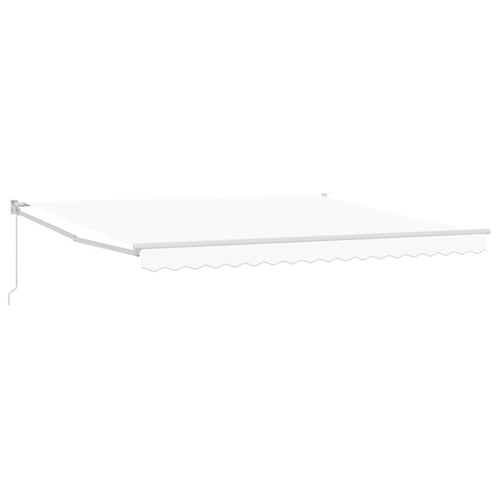 Inklapbaar Zonnescherm Wit 400 × 300 cm Polyester