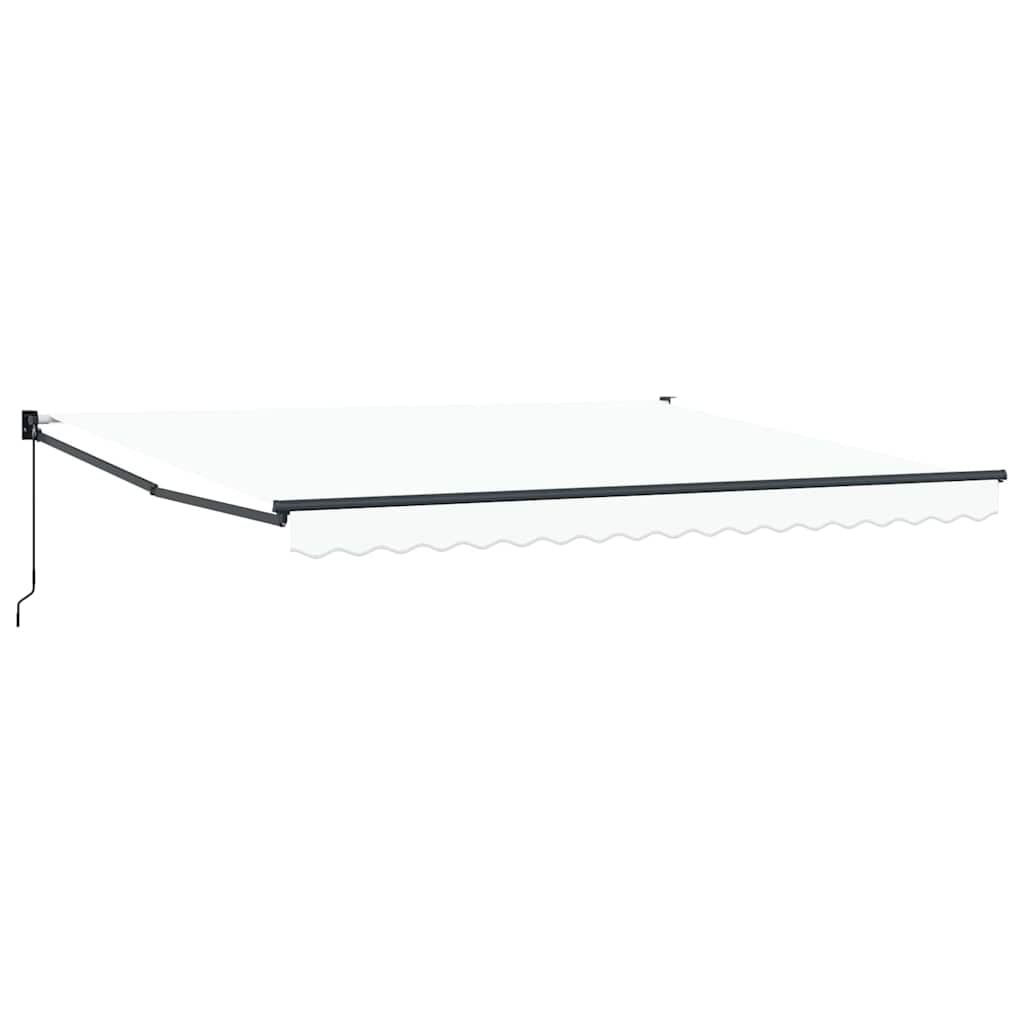 Inklapbaar Zonnescherm Wit 400 × 300 cm Polyester en Aluminium