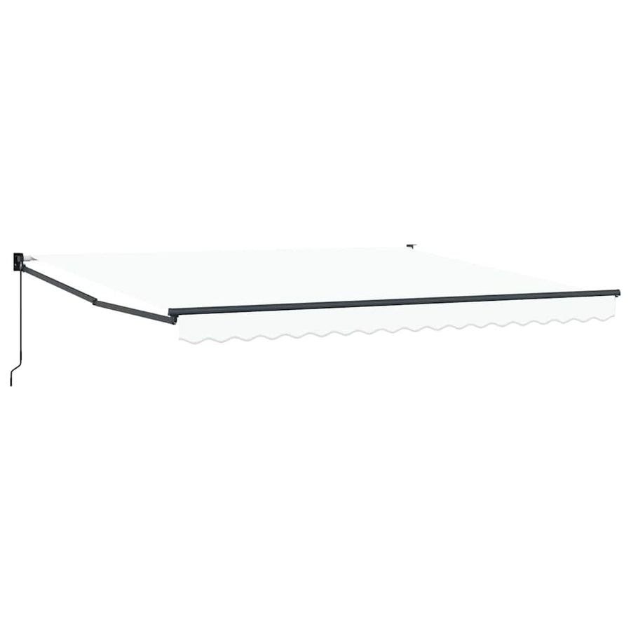 Inklapbaar Zonnescherm Wit 400 × 300 cm Polyester en Aluminium