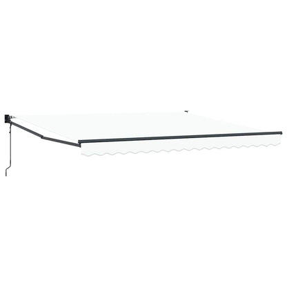 Inklapbaar Zonnescherm Wit 400 × 300 cm Polyester