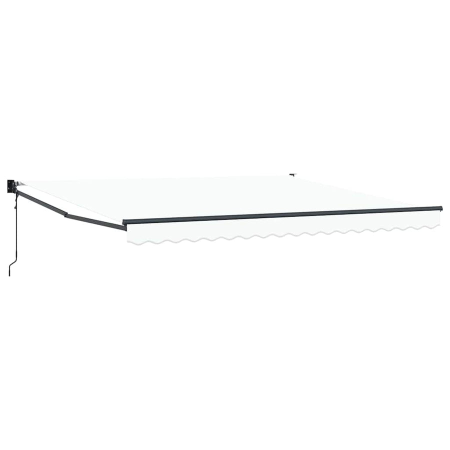 Inklapbaar Zonnescherm Wit 400 × 300 cm Polyester