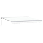 Retractable Awning White 400 × 300 cm Fabric and Metal