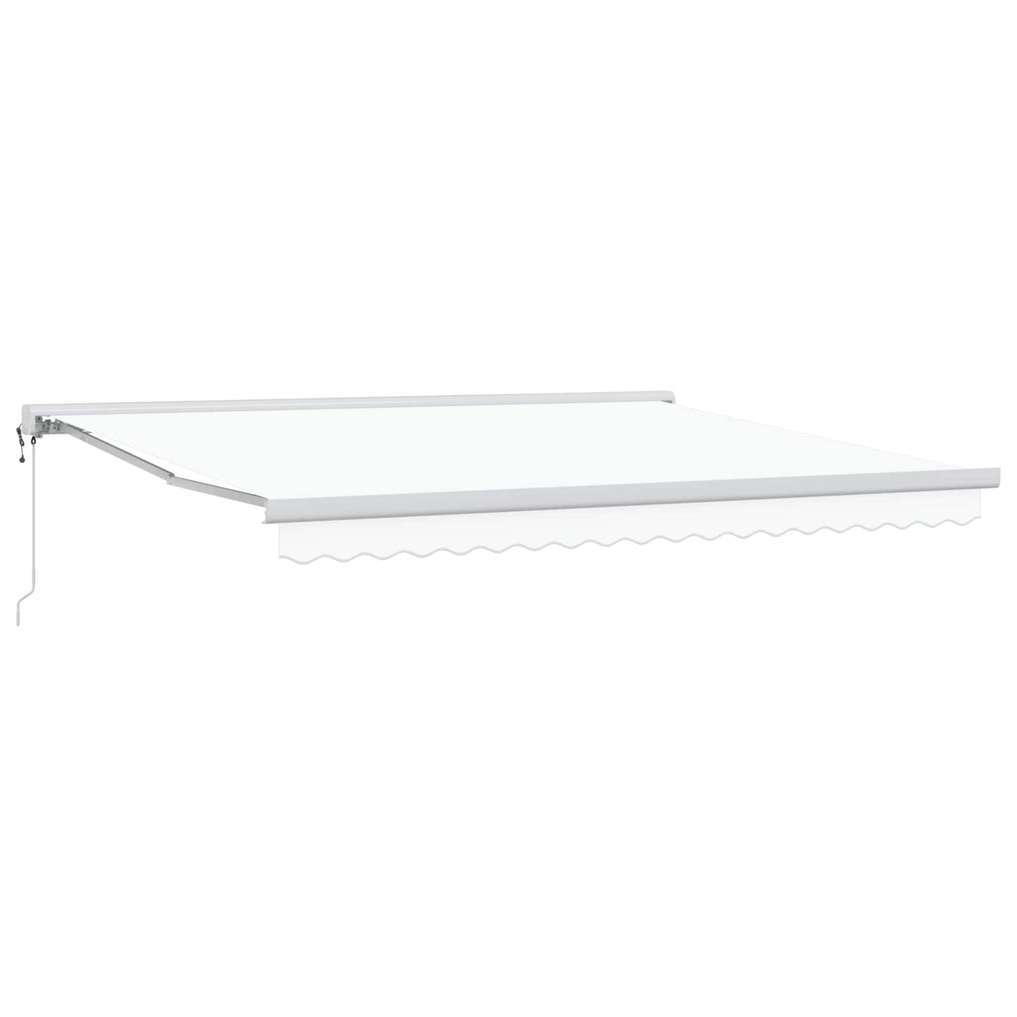 Inklapbaar Zonnescherm Wit 400 × 300 cm Stof en Metaal