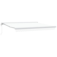 Inklapbaar Zonnescherm Wit 400 × 300 cm Stof en Metaal