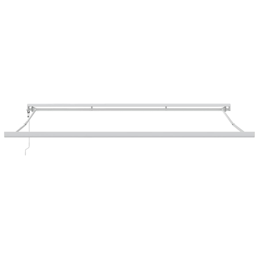 Inklapbaar Zonnescherm Wit 400 × 300 cm Stof en Metaal