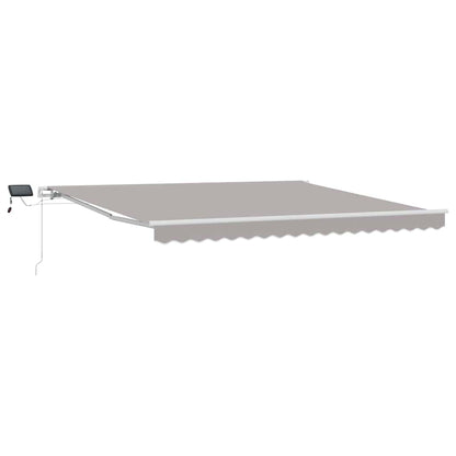 Inklapbaar Zonnescherm Lichtgrijs 400 × 300 cm Stof en Staal