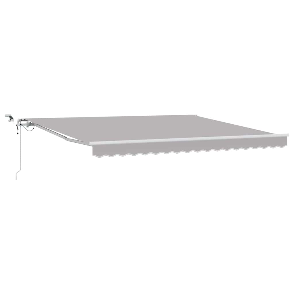 Inklapbaar Zonnescherm Lichtgrijs 400 × 300 cm Stof en Metaal