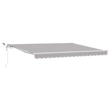 Inklapbaar Zonnescherm Lichtgrijs 400 × 300 cm Stof en Metaal