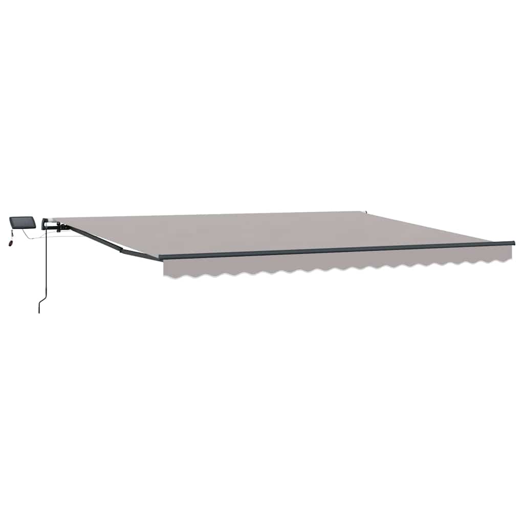 Inklapbaar Zonnescherm Lichtgrijs 400 ×300 cm Stof