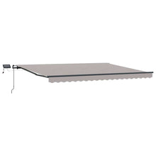 Inklapbaar Zonnescherm Lichtgrijs 400 ×300 cm Stof