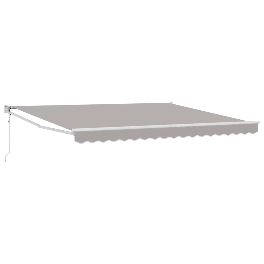 Inklapbaar Zonnescherm Lichtgrijs 400 × 300 cm Stof