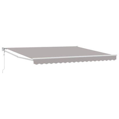 Inklapbaar Zonnescherm Lichtgrijs 400 × 300 cm Stof