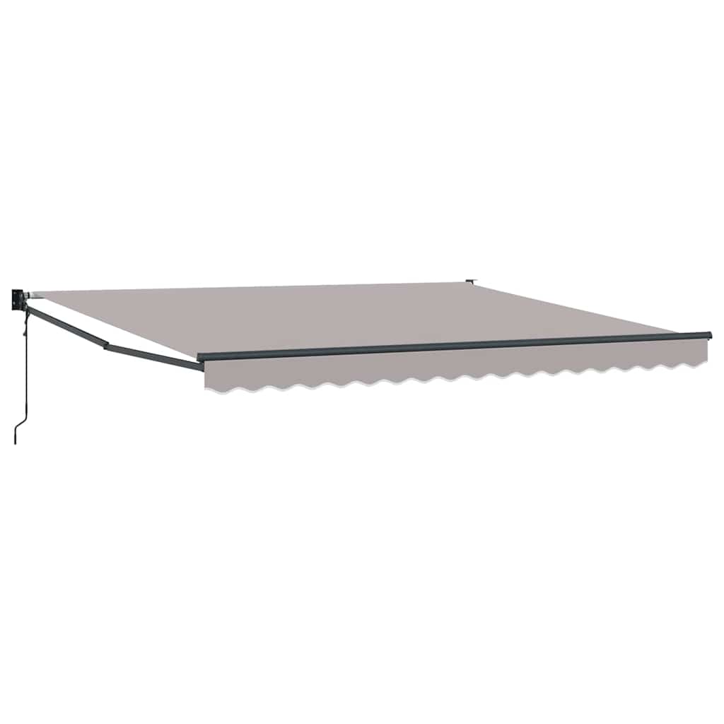 Inklapbaar Zonnescherm Lichtgrijs 400 × 300 cm Polyester
