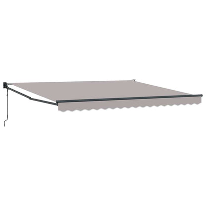 Inklapbaar Zonnescherm Lichtgrijs 400 × 300 cm Polyester